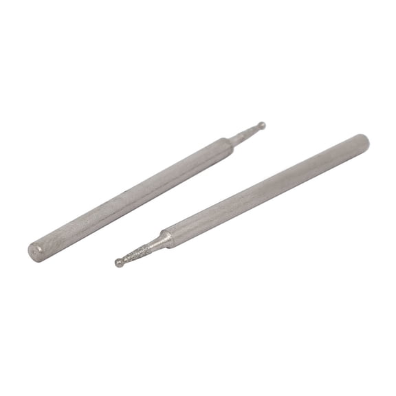2.35mm Shank 1mm Dia Diamond Head Ball Shaped Grinding Mounted Point Bit 20pcs