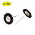 thumbnail image 1 of 2.35mm Shank T Shaped Bristle Polishing Brush Wheel Buffing Tool Black 15pcs, 1 of 4
