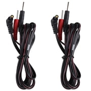 OUDYSCARE 2.35mm Shielded 45" Replacement Tens Lead Wires Standard Connection 2.0mm Pin Cable for Tens EMS Massage Units 2 pack