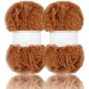 2 35yds,50g 2 2 Skeins Super Soft Fur Yarn Chunky Fluffy Faux Fur Yarn Eyelash Yarn for Crochet Knit-Total Length 2 32m