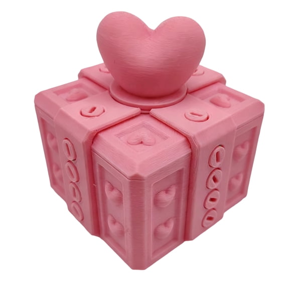 2.36" Annoying Gift Box with Screws and Love, 3D Printed Gift Boxes, Prank Gift Box, Hilarious Money Card Container, Funny Gift Boxes, Novelty Valentine's Day gift box pink