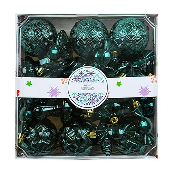 2.36 Inch Christmas Balls, Christmas Tree Decoration Ornaments Shatterproof Hanging Balls for Birthday Holiday Wedding Decorations, Set of 28