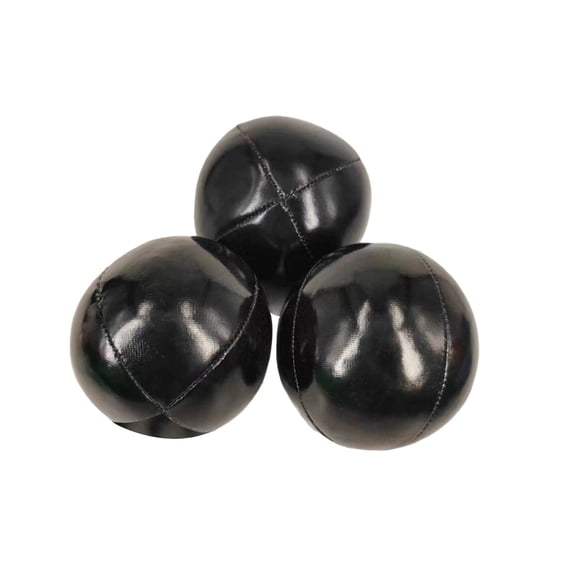 2.36 Inch Leather Juggling Balls Set of 3, Sand Filled Hand Throwing Practice Spheres, Durable Skill Training Prop for Outdoor Leisure Stage Performance