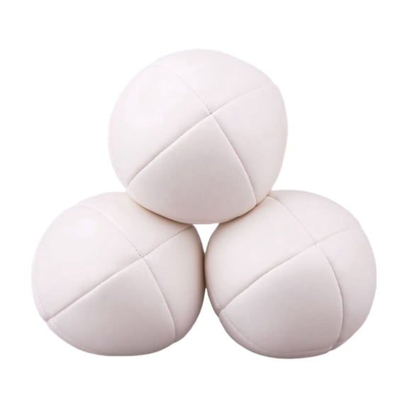 2.36 Inch Leather Juggling Balls Set of 3, Sand Filled Hand Throwing Practice Spheres, Durable Skill Training Prop for Outdoor Leisure Stage Performance