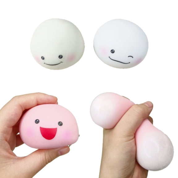 2.36-Inch Wink Dumpling Squishy, Sensory Fidgets, ASMR Stress Relief Ball, Fun Birthday Gift for Teens Adults, Cute Aesthetic Home Accessory