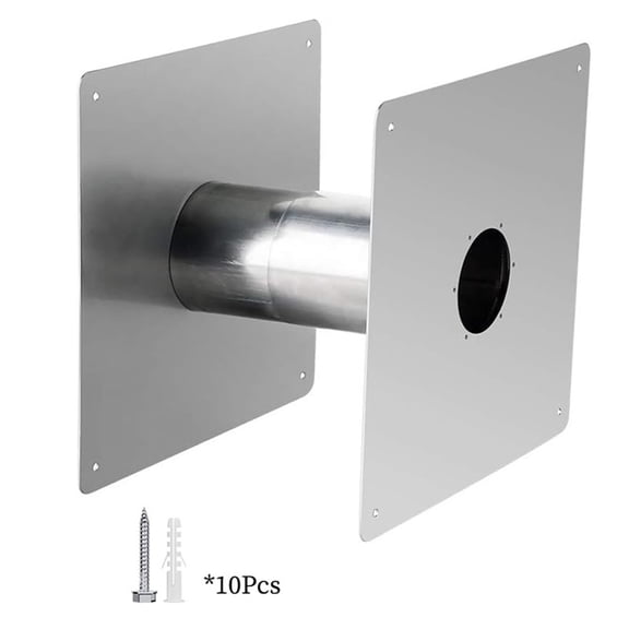 2.36'' Stainless Steel Vent Wall Thimble for Indoor Gas Water Heater Thickening Stainless Steel Vent Wall Thimble,for Indoor Gas Tankless Water Heater,Ideal for Home Heating and Bathroom Setups