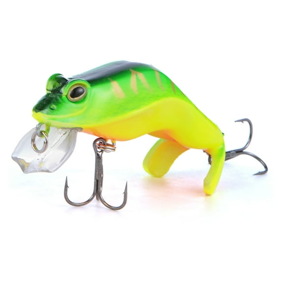2.36" Surfacer Diving Hard Plastic Frog Fishing Lure W/Roundbend Treble Hook Color No.10