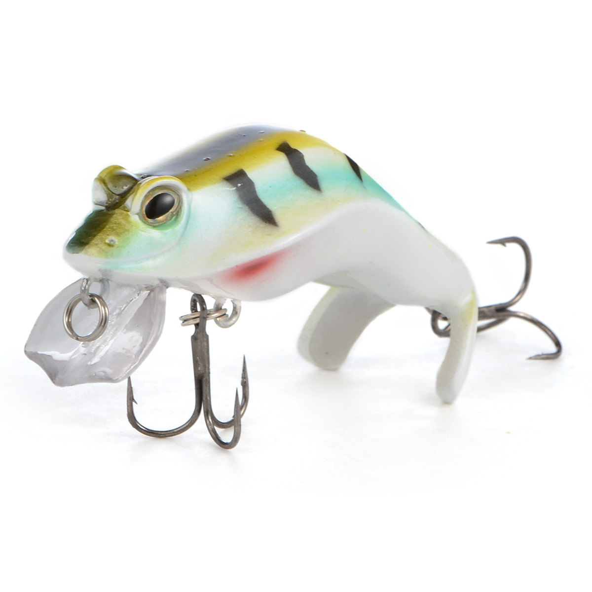 diving frog fishing lure Reef Runner Deep Diver 800 Crankbait - Chrome Pike and other surface feeding predators. Thunderhawk Mikeys DRT Frog Black