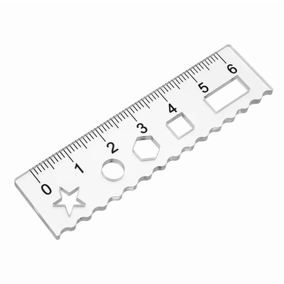 2.36" Transparent Geometric Stencil Ruler for Drafting Sketching Scrapbooking