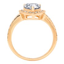 2.36 ct Pear Cut Natural Aquamarine Halo Engagement Ring for Women in 18K Yellow Gold