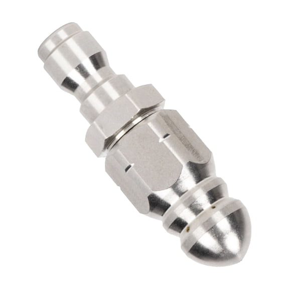 2. 360-Degree Drain Nozzle 1/4 Inch Thread - Industrial Strength Clog Removal Tool for Home & Commercial Use