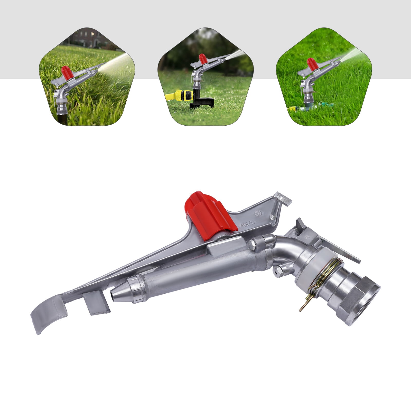 2" 360?? Irrigation Sprinkler Large-area Watering Spray Gun For Garden Farm
