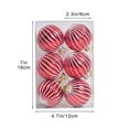 thumbnail image 1 of 2.36in Christmas Hand-painted Decorative 6pc Pumpkin Pattern Glitter Tree Pendant Set (Red), 1 of 9