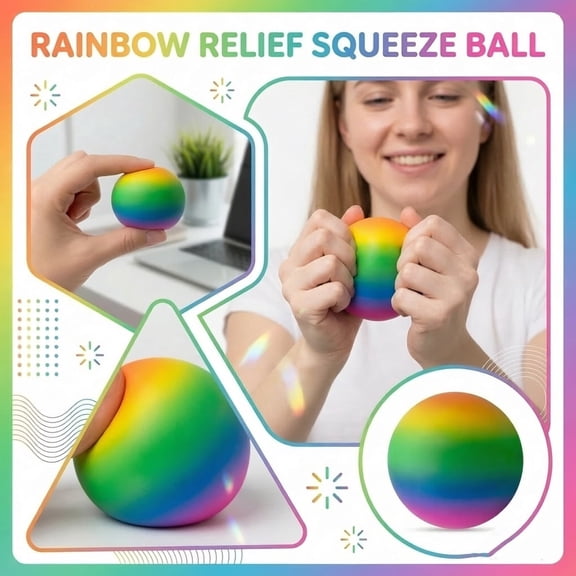 Large Squeeze Reliever, Soft Hand Fidget Tool, Grip Strength Trainer & Anxiety Relief Accessory, 2.36in (Random Color)