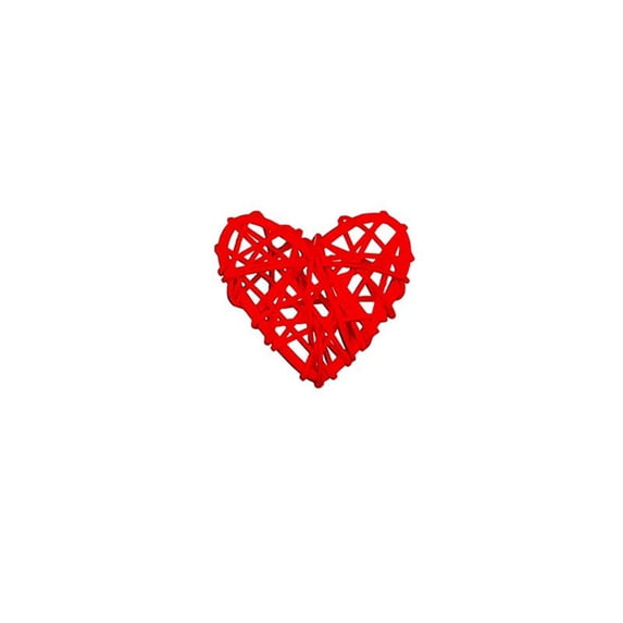 2.36in Rattan Heart Decoration - 2.36*2.36*0.39in Size, Handmade Rattan Material, Cute Heart Shape, Lightweight Hanging Ornament, Perfect for Home, Wedding, Party & Festival Decor, 1pc