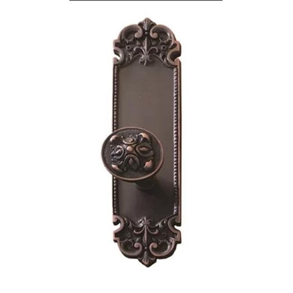 2.37 in. Venetian Bronze Fleur De Lis Plate Passage Set