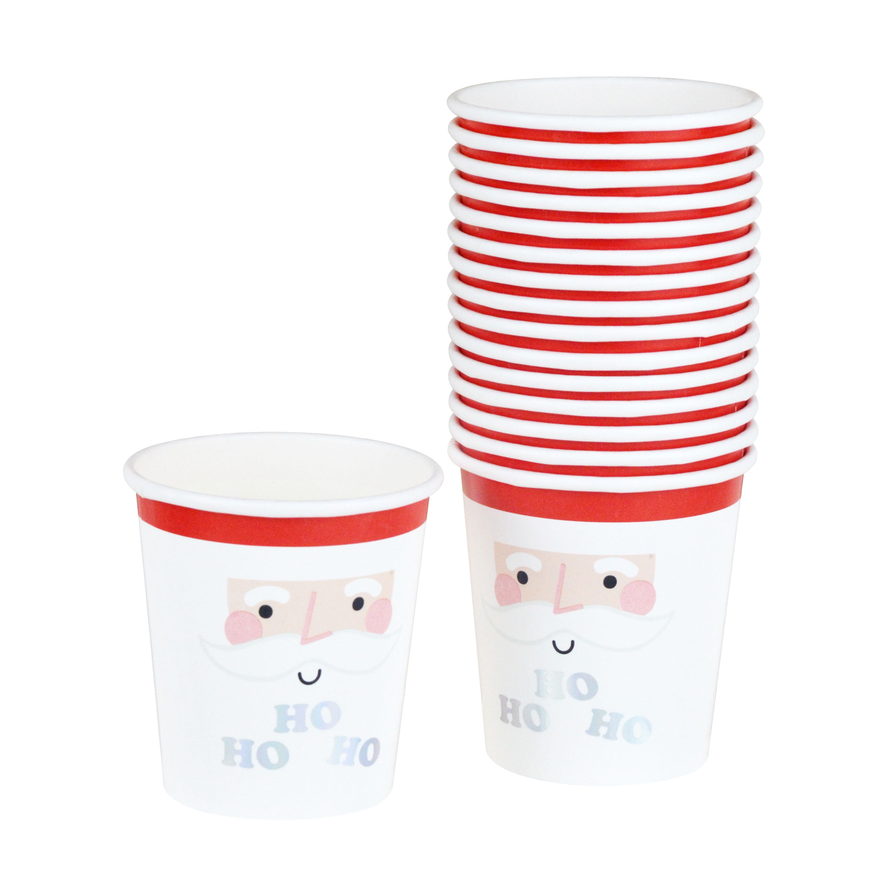 2.375 Dia (Top) x 2.4375 in H, 4 Ounce Capacity, 16 Count Multicolor Disposable Paper Mini Cup, Christmas, Paper Partyware, Holiday Time