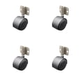 thumbnail image 1 of 2.375 Inch Flat Black Hooded Urethane Twin Wheel Caster with Side Mount Set SCC, 1 of 2