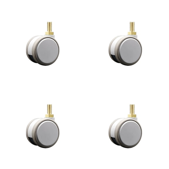2.375 Inch MRI Safe Casters 10mm Threaded Stem Set of 4 Service Caster