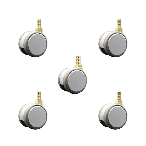 2.375 Inch MRI Safe Casters – 10mm Threaded Stem – Set of 5 – Service Caster