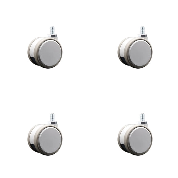 2.375 Inch MRI Safe Casters 3/8 Inch Threaded Stem Set of 4 Service Caster