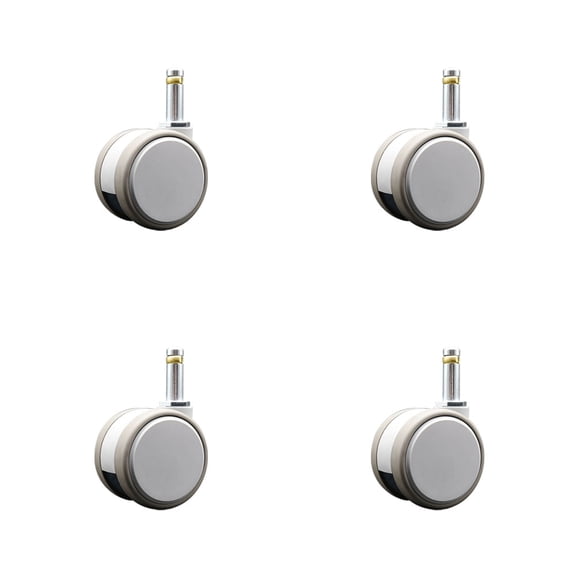 2.375 Inch MRI Safe Casters 7/16 Grip Ring Stem Set of 4 Service Caster