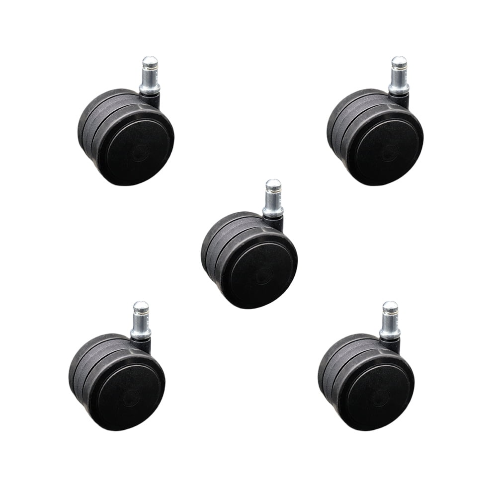 2 375 Inch Office Chair Stem Casters Set Of 5 Black Thermoplastic 2-375-inch-office-chair-stem-casters-set-of-5-black-thermoplastic
