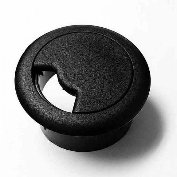 2.375" Round Desk Grommet - Color: Black - 3 Pack