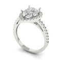 thumbnail image 1 of 2.38 ct Pear Cut Simulated Diamond Halo Engagement Ring for Women in 14K White Gold, 1 of 2