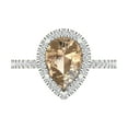 thumbnail image 1 of Clara Pucci 14K White Gold 2.38ct YellowMoissanite Halo Ring for Women, 1 of 7