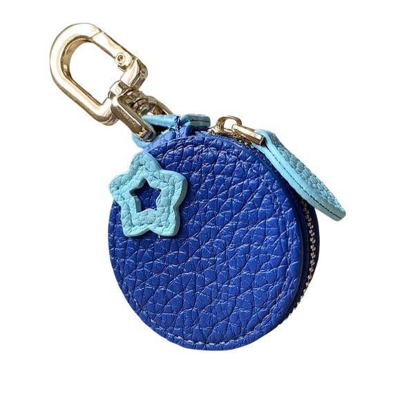 2.38 x 2.38 Inch Blueberry Fruit Bag Charm Cute Mini Coin Purse Keychain,Mini Leather Coin Pouch Change Purse for Backpack Decoration,Coin Blueberry Wallet Gifts for Girl Women