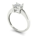 thumbnail image 1 of 2.38ct Marquise Cut Blue Crystal 14k White Gold Engraving Statement Bridal Wedding Halo Designer Ring Size 4.75, 1 of 7