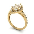 thumbnail image 1 of 2.38ct marquise cut brown natural morganite 18k yellow gold halo Bridal Wedding Engagement Promise Anniversary Ring for Women size 7.75, 1 of 7