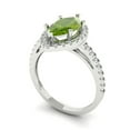 thumbnail image 1 of 2.38ct marquise cut green natural peridot 14k white gold halo Bridal Wedding Engagement Promise Anniversary Ring for Women size 3.5, 1 of 7