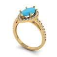 thumbnail image 1 of 2.38ct marquise cut turquoise 18k yellow gold halo Bridal Wedding Engagement Promise Anniversary Ring for Women size 7.5, 1 of 7