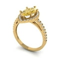 thumbnail image 1 of 2.38ct marquise cut yellow natural citrine 18k yellow gold halo Bridal Wedding Engagement Promise Anniversary Ring for Women size 5.5, 1 of 7