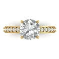 thumbnail image 1 of Solitaire with Accents Engagement Ring for Women - 2.3ct Moissanite in 14K Yellow Gold Promise Ring, 1 of 8