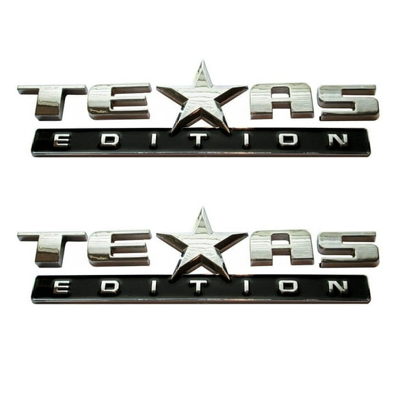2- 3D TEXAS EDITION EMBLEM for CHEVY SILVERADO GMC SIERRA TRUCK UNIVERSAL DECAL.