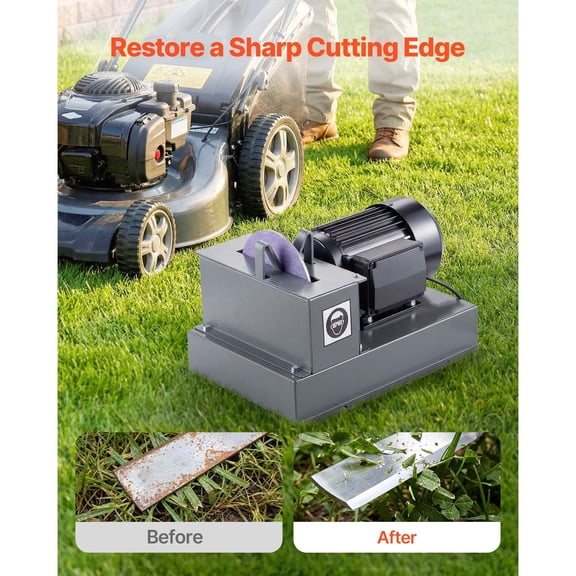 2/3HP Lawn Blade Sharpener, 7" Ceramic Wheel & Balancer, 30/40