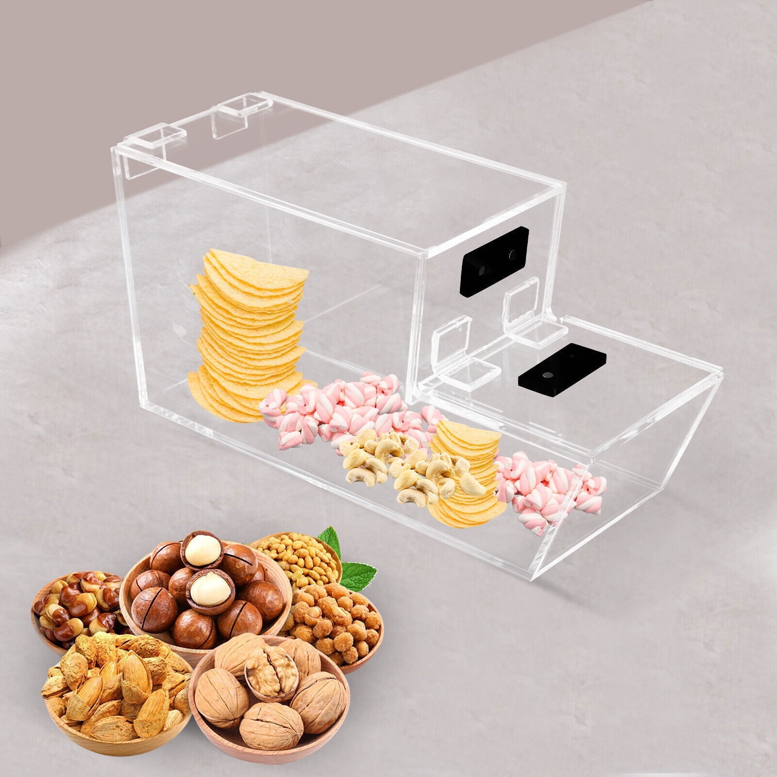2.3L Clear Acrylic Candy Bin, Stackable Snacks Nuts Storage Box ...