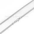thumbnail image 1 of 2.3MM Franco Link Chain Italy Sterling Silver Necklace Rhodium Plated Unisex Chain 28 inches - #320RHs28, 1 of 5