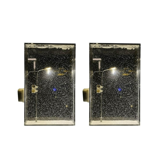2/3PCS Snow Tales Lamp, Snow Lamp, Snowfall LED Street Light Diorama, Handmade DIY Snowy Night Street Lamp, Christmas Snow Scene Light DIY Materials, Flowing Snowy Night Light with Moving Snow Effect