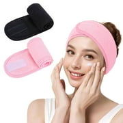 2 / 3Pack Face Washing Skincare Headband - Terry Cloth Adjustable Face Wash Headbands for Make Up,Spa Mask