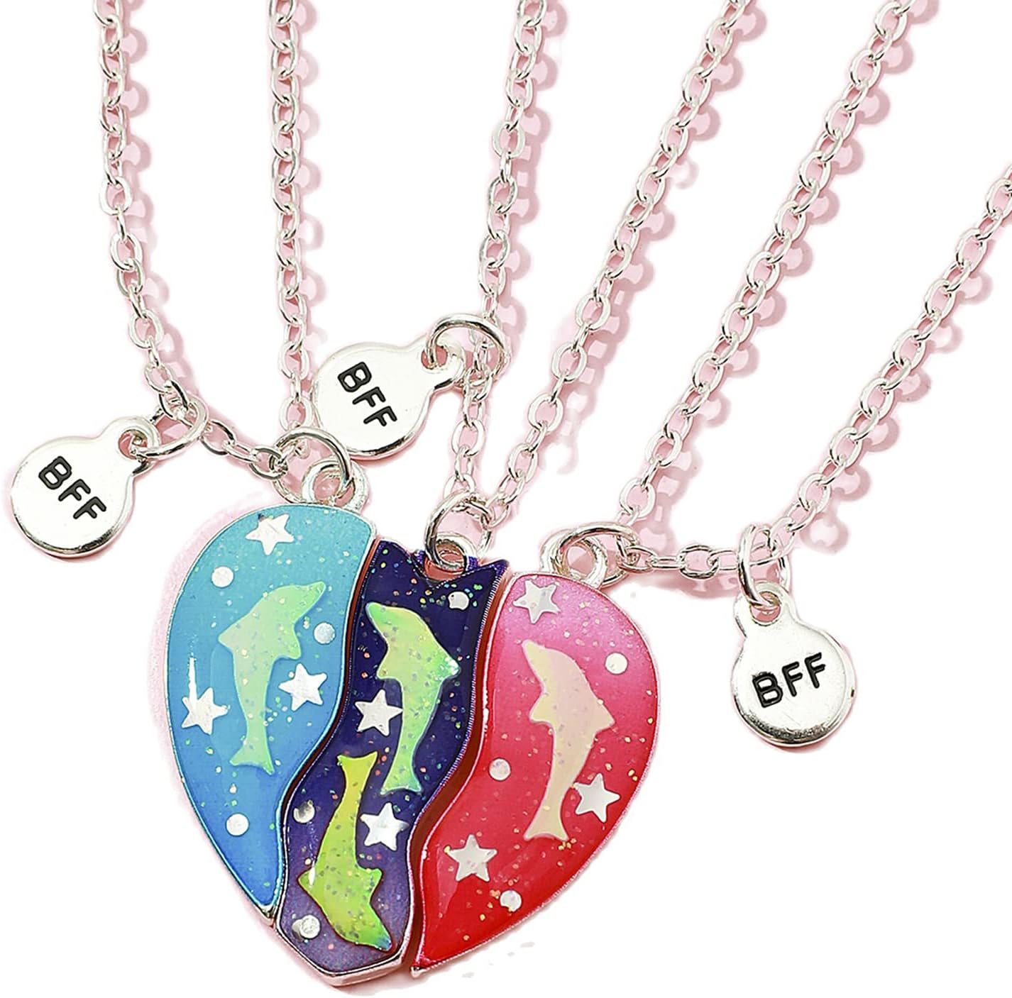 23Pcs Cute Half Broken Heart Koala Panda Engraved Pendant