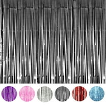 2/3Pcs Foil Fringe Curtain Door Curtain Metallic Tinsel Photo Backdrop Party Wedding Decoration 3ftx8ft