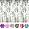 thumbnail image 1 of 2/3Pcs Foil Fringe Curtain Door Curtain Metallic Tinsel Photo Backdrop Party Wedding Decoration 3ftx8ft, 1 of 9