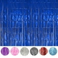 thumbnail image 1 of 2/3Pcs Foil Fringe Curtain Door Curtain Metallic Tinsel Photo Backdrop Party Wedding Decoration 3ftx8ft, 1 of 4
