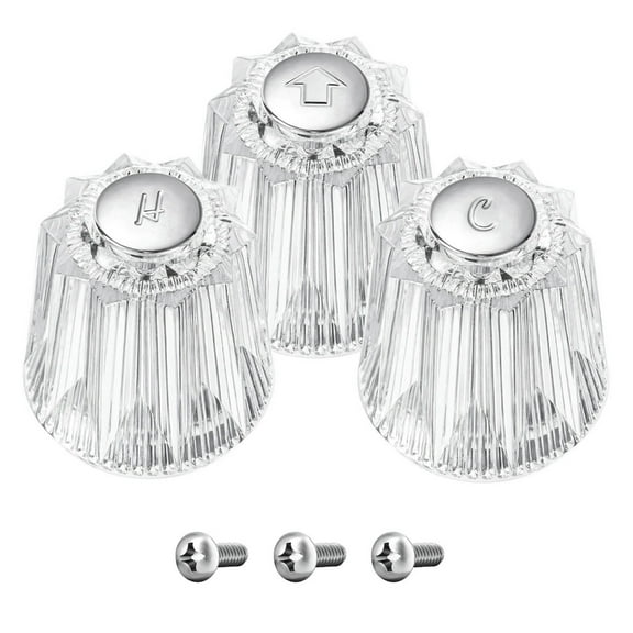 2/3Pcs Shower Faucet Handle Replacement Shower Valves Knobs Comfortable grip Acrylic Shower Faucet Handle Easy to Use