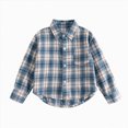 thumbnail image 1 of 2-3T Toddler Boys Long Sleeve Plaid Dress Shirts Button Up School Uniform Kids Spring Fall Clothes Tops for 3M-11T Infant Baby to Tween, 1 of 6