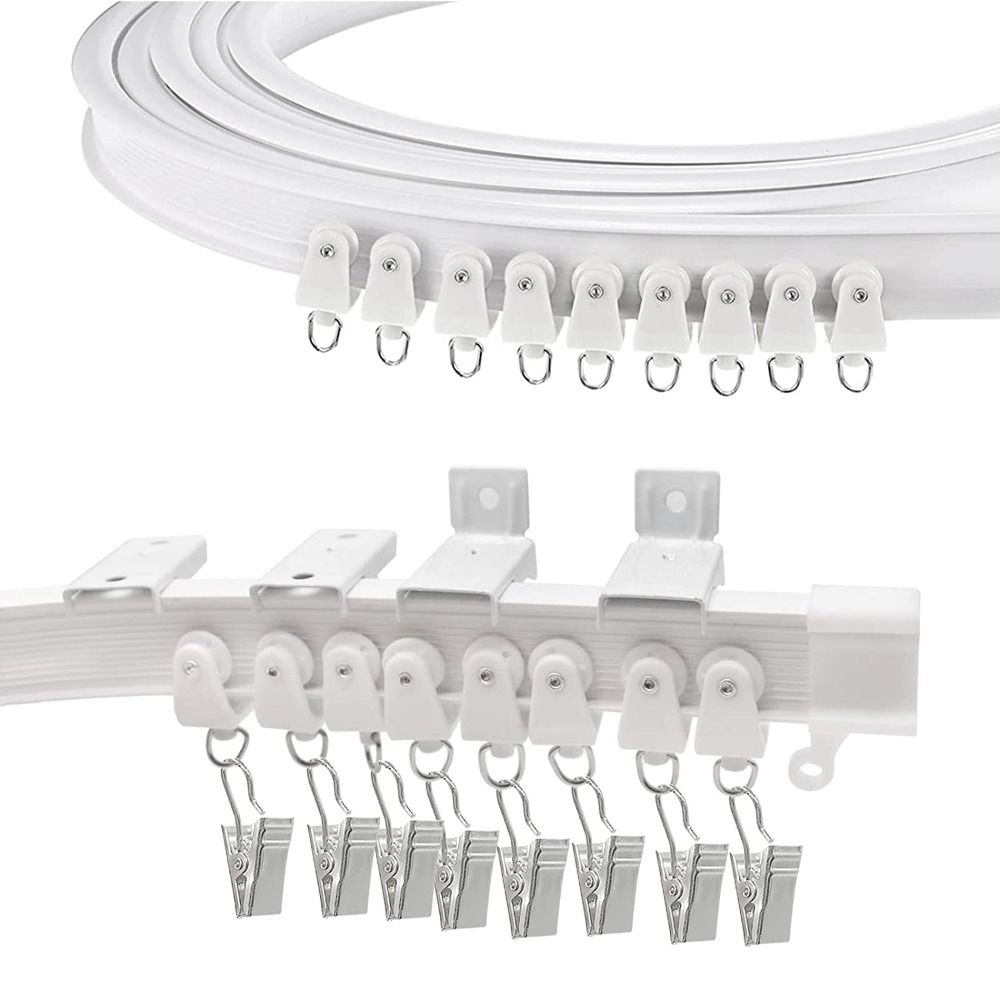 2/3m Flexible Pole Accessories Room Divider Rail Top Clamping Windows